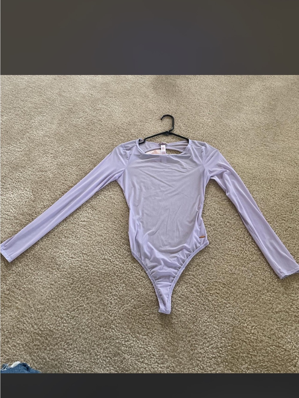 Savage X Fenty Long-Sleeve Kids One-Piece Bodysuit in Lavender